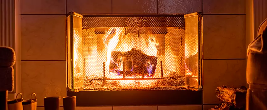 Mendota Hearth Landscape Fireplace Installation in Framingham, Massachusetts