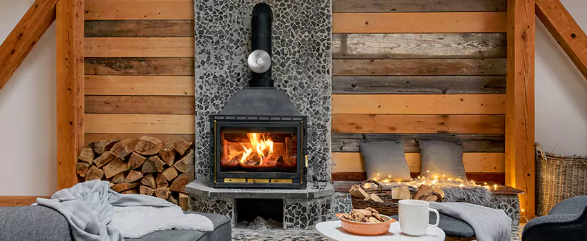 Thelin Hearth Products Direct Vent Gas Stove Fireplace Inspection in Framingham, Massachusetts